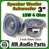 TERLARIS SPEAKER 3" INCH 15W 4R WOOFER SUBWOOFER 15WATT 4 OHM 75MM-desshop99