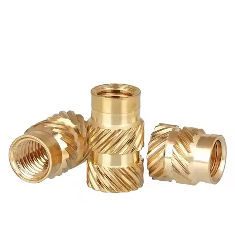 Brass Insert Nuts (Hot Melt Knurled) - 2#-56/4#-40/6#-32/8#-32 UNC, 10#-32 UNF, Heat Injection Moldi