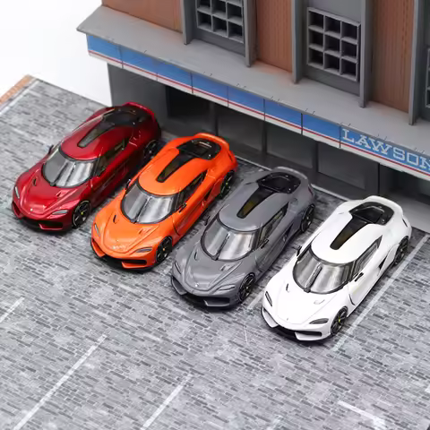 HKM 1: 64 Gemera White Orange Die Casting Car Model