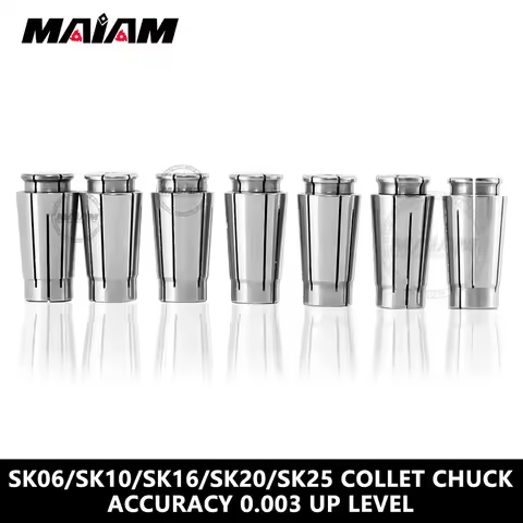 SK06 SK10 SK16 SK20 Chuck Collet Clamp Range 1-20mm SK Collets NC Machining Center Spring Chuck Coll