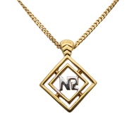 二手 Nina Ricci NR 標誌金屬項鍊