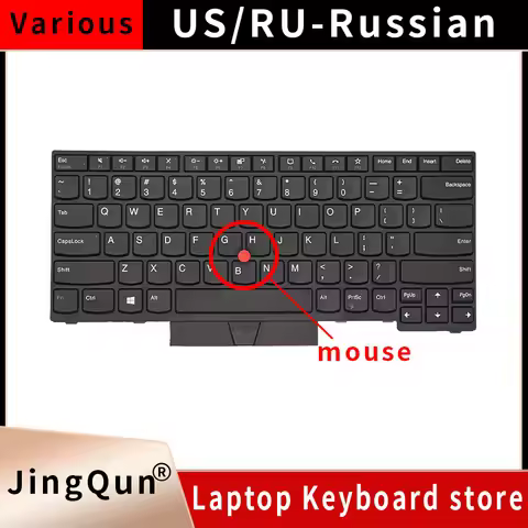 Laptop Replacement Keyboard for Lenovo ThinkPad E480 E490 L380 R480 T480S L490 T490 With Backlight U