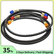 1.8M 3 Set Black Anti-Explosion Refrigerant Tube 1.8M 3 Pcs Refrigerant Tube Hose Tube Kit for R12, 
