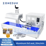 ZONESUN ZS-FK3000 Tabletop Continuous Induction Sealing Machine｜Aluminum Foil Bottle Sealer 20–120mm