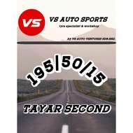 195/50/15 ( Achilles )(HARGA 2biji TAYAR) Tayar Terpakai / Second Hand Tyre Good Condition