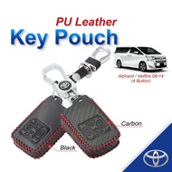 1PC Toyota Alphard/Vellfire/Estima 08-14 Car Key Pouch Leather Remote Control Accessories Sarung Kunci Kereta Aksesori