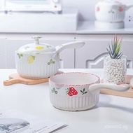 Milk Pot Ceramic Small Milk Pot Instant Noodle Pot Small Cooking Pot Cute Baby Food Supplement Small