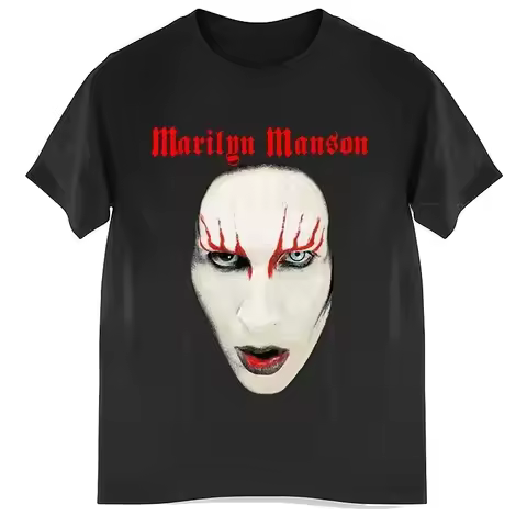 Close-Up Adult T-Shirt Marilyn Manson Summer Short Sleeve Women T Shirts Tops S~3Xl Tees Free Shippi