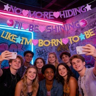 Hunter-themed Birthday Decorations Creative Demon Hunters Balloons Pull Birthday Set Flag U7h0