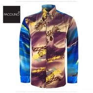 Pacolino Long Sleeve Printed Batik Shirt - Blue Colour BK7920