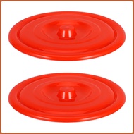 🔥 Penutup Tong Sampah Plastik Merah 2Pcs Untuk Perlindungan Kedap Ember Air