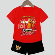 TUNG TUNG SAHUR Suit T-shirt for Boys and Girls 17 August Age 1-10 Years