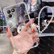 Tecno Pova 7 4G Sang Trọng Sáng hạt pha lê Dây điện thoại trong suốt Trường Hợp Cho Tecno Pova 7 Pov