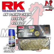 ORIGINAL RK KLO O-RING CHAIN 415 428 132L MOTORCYCLE CHAIN RANTAI MOTOR