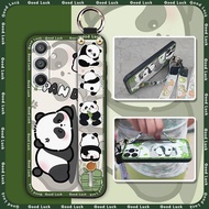 panda mobile phone case Phone Case For Samsung Galaxy S24 Plus/S24+/S24 Pro mobile case Cartoon phone pouch Wristband