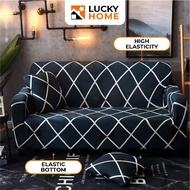 🇸🇬LuckyHome🔥Sofa Covers 1/2/3/4 Seater Patterned Protector Sofa Cover L Shape Cover+FREE 1 Cushion