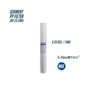 Liquatec ไส้กรองน้ำดื่ม PP ขนาด 20 นิ้ว ความละเอียด 5 ไมครอน (µm) จำนวน 1 ลัง (1 ลัง = 25 ชิ้น)