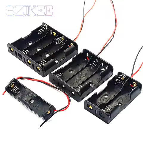 AA Battery Case AA Battery Box 1/2/3/4 Slot AA Battery Holder 14500 AA Storage Box DIY With Leads Se
