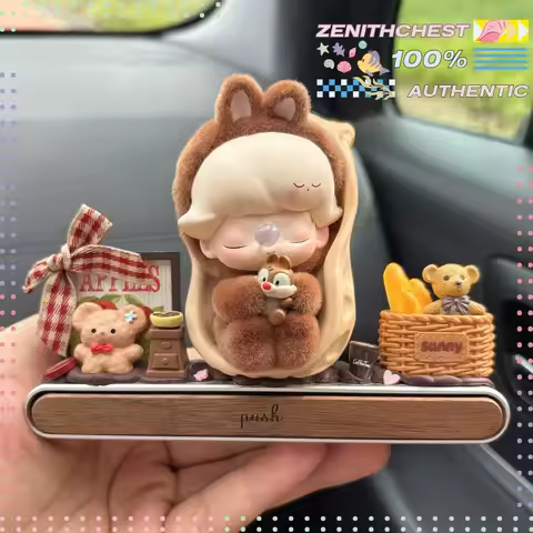 Authentic POP MART DIMOO x Disney Chip 'n Dale Figurine Car Ornament Peanut Keychain Bag Charm Gift 