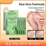EELHOE Aloe Vera Feet Mask 5pcs Feet Peeling Mask Remove Foot Calluses Peeling Exfoliation Hydration