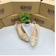 BONNIE KASUT HEELS 3809-A8 COLOUR APRICOT OFF WHITE TUMIT 1INCI TIDAK LICIN