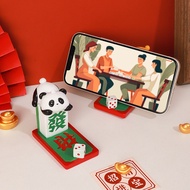 If Desktop Resin Phone Holder National Trendy Cartoon Panda Fun Decoration Mobile Phone Support Fram