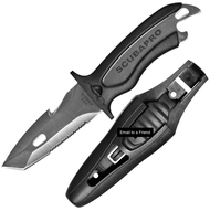 Scubapro Mako Knife Titanium or Stainless Steel for scuba diving - Blade length 8.5cm - Overall leng