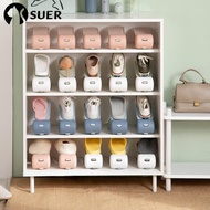 SUERHD Shoe Rack, Adjustable Plastic Double Stand Shelf,  Durable Double Layer Space Savers Cabinets Shoe Storage Home