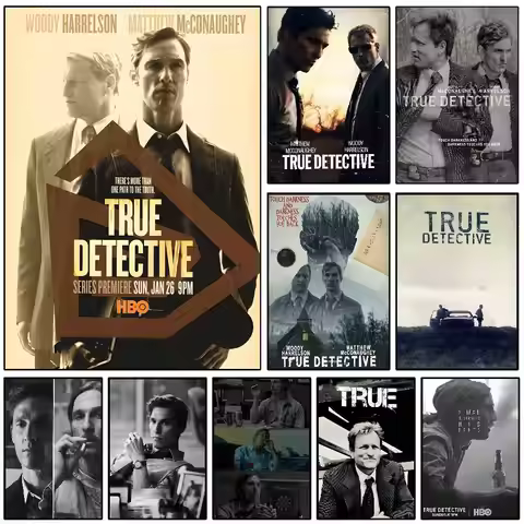 Classic Movie True Detective Poster Art With Prints Home Bedroom Living Room Decoration Gift