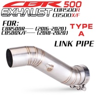 51mm/2.01 Motorcycle Exhaust Mid Link Pipe For Honda CBR500R CB500X CBR500F