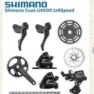 Shimano Cues U4000 Groupset - 1 Drop Bar Road Gravel Bike Brifter 1x9 Speed