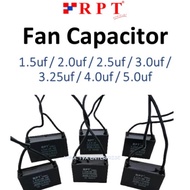 RPT brand tahan CAPACITOR FAN MOTOR CAPASITOR 1.5UF /2.0UF /2.5UF /3.0UF PIN n WAYAR 风扇电容 KIPAS KAPA