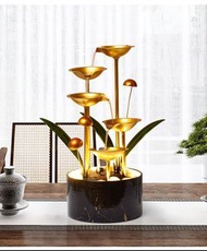 銅藝流水，財源滾滾，風水/ 水晶球，擺設, 風車魚缸，招財進寶，家居擺設，加濕器copper water fountain home decoration with rolling crystal