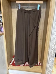 🇯🇵日本專櫃品牌niko and … 咖啡色休閒長寬褲（綁帶造型）長寬褲 褲裙
