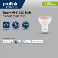 Prolink GU10 5W Smart LED Bulb | Tunable White, Colour Adjustable, Dimmable, Smart Timer, Remote Con