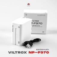 Viltrox NP-F970 Battery 6600mAh with USB-C Charging Port แบตเตอรี่คุณภาพสูง ปุ่มเช็คสถานะ ชาร์จผ่าน 