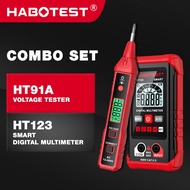 HABOTEST🔥HT123+HT91A Set Digital Multimeter DC/AC Intelligent Multimeter/Resistance/Continuous Detec