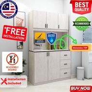 ARTY Almari Dapur Kitchen Cabinet Tall Pantry Cabinet Storage Kabinet Dapur Murah Melamine Top Siap 