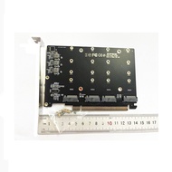 4 Port Card PCIe 4.0 x16 To M.2 NVMe x4 SSD Expansion Card SSD Adapter