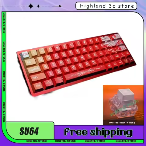 Everglide Su64 Mechanica Keyboard Magnetic Switch Wired USB Dual lamp position Keyboards Aluminum Me