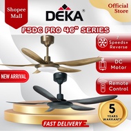 DEKA F5DC PRO 46" Series 5 Blades DC Motor 20 Speed + Reverse with Remote Control Ceiling Fan with L