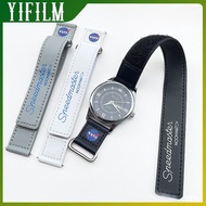 NASA Speedmaster Leather Wristband 20mm Watchband For Omega MOON Series Soft And Comfortable Velcro Watch Strap