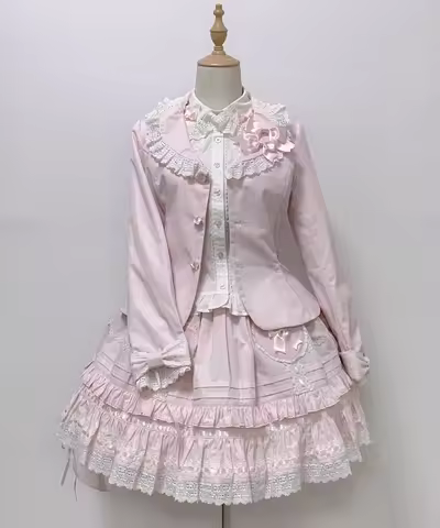 Bunny's Wish - Old School Lolita Coat, Flounce Hem Skirt by Rose And Neverland PRE ORDER / 2 months