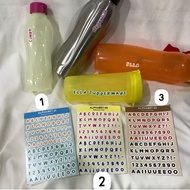 Sticker alphabet alphabet Letters Numbers Name On Tupperware Lunch Box Drink Bottle waterproof waterproof print UV