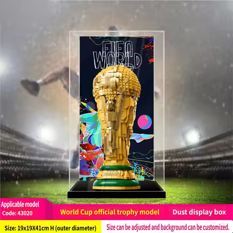 Clear Acrylic Display Case for Lego 43020 World Cup Model,Collection Acrylic Dustproof Display Box f