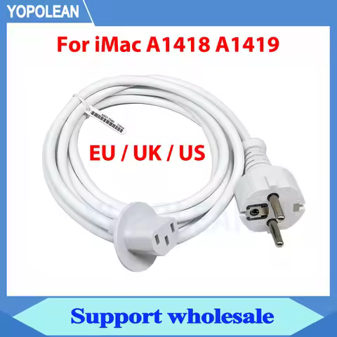 New EU UK US Plug Power cord cable 1.8m For iMac 21.5" 27" A1418 A2116 A1419 A2115 Charger Adapter C