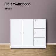 HK Kid's Wardrobe mycom/Children Wardrobe/5 Doors/Wardrobe with Lock/almari budak/rak kanak Durable