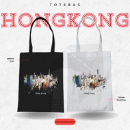 Discountgedegedean Totebag Hong Kong Souvenir Bag By Hong Kong Canvas Zipper 3