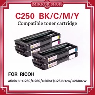 MIRROR ตลับหมึกชุดสี SP-C250/260/C261/C250BK/C250C/C250M/C250Y For Printer Ricoh SP C250DN / C250SF 