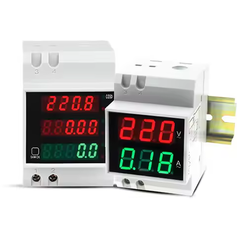 DIN-rail Multi-function Meter D52-2042 D52-2047 Digital LED Voltage Current Active Power Factor Ener
